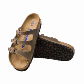 Women's Florida Soft Footbed (Oiled Leather) - Tobacco Brown Wide fit Holiday Footwear