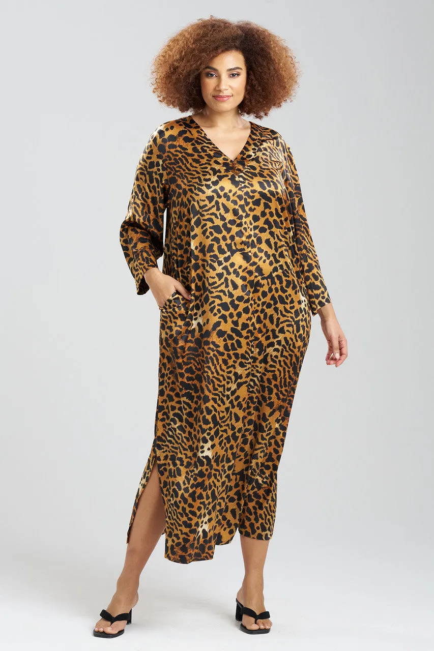 Exotic Animal Zip Caftan