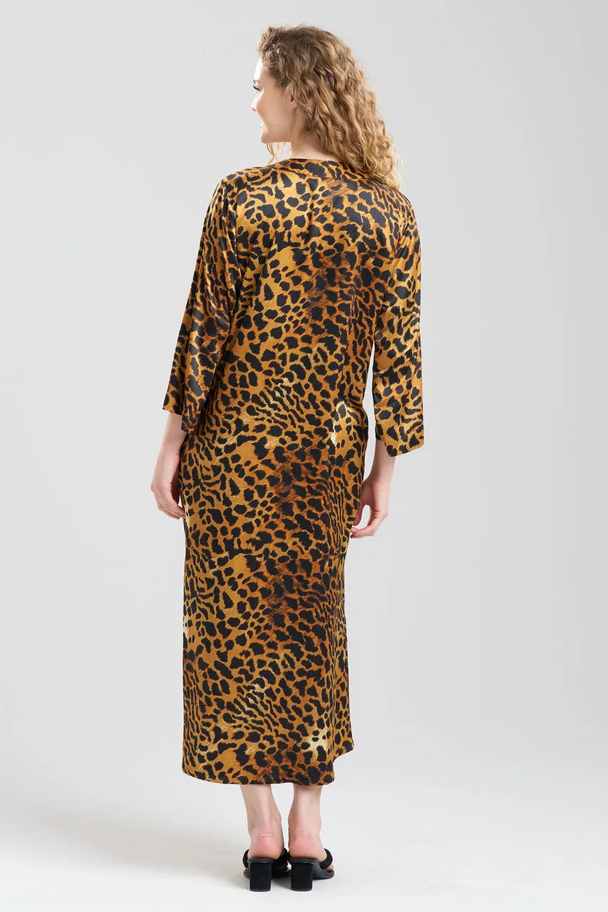 Exotic Animal Zip Caftan