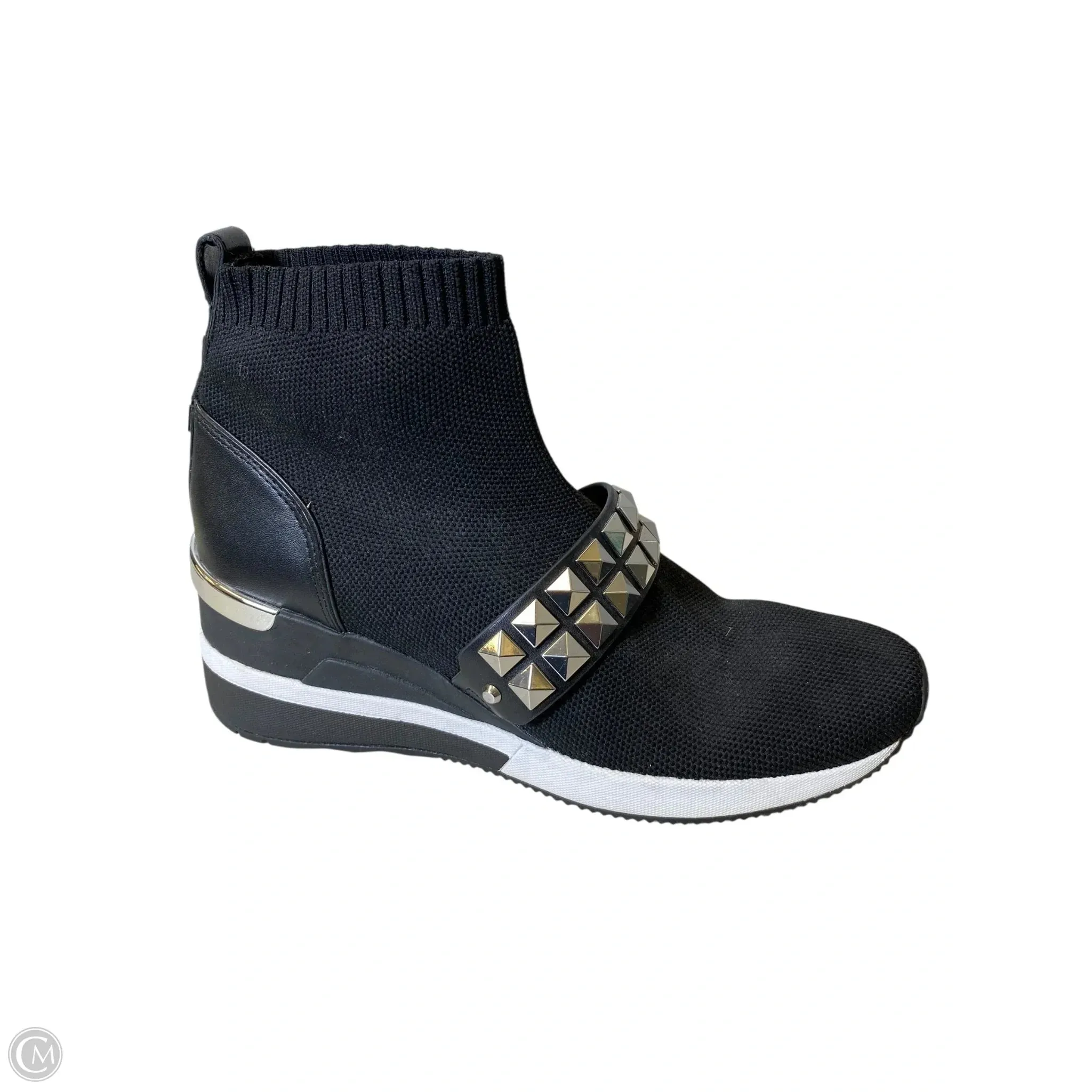 Shoes Designer By Michael Kors In Black & Silver, Size: 8 Thermal Insulation Layer Shock Guard