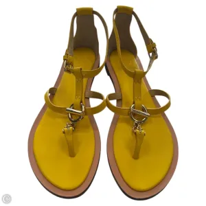 Sandals Designer By Tory Burch In Yellow, Size: 6.5 Molded Insole Game Fit