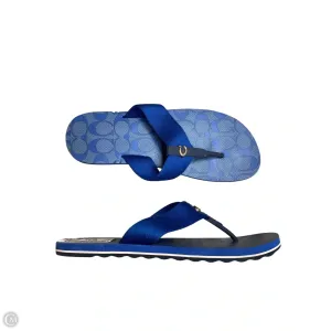 Sandals Designer By Coach In Blue, Size: 7 Breathable Indoor Fitness