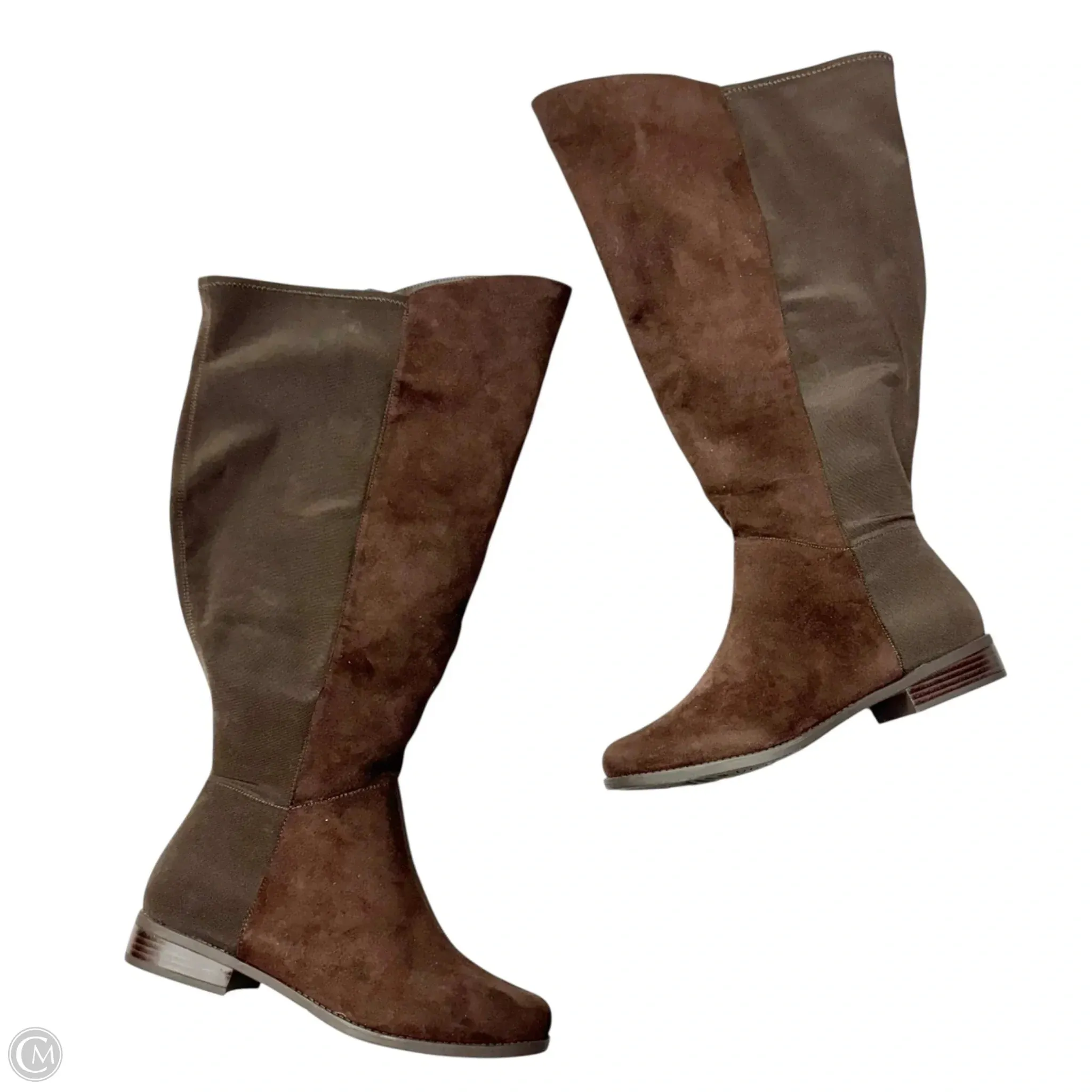 Boots Knee Flats By Lane Bryant In Brown, Size: 10 Classic Comfort Fashionable