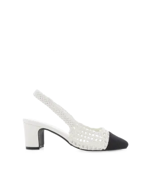 Summer Fun Fall Spark FLORIS - WHITE-BLACK GROSGRAIN