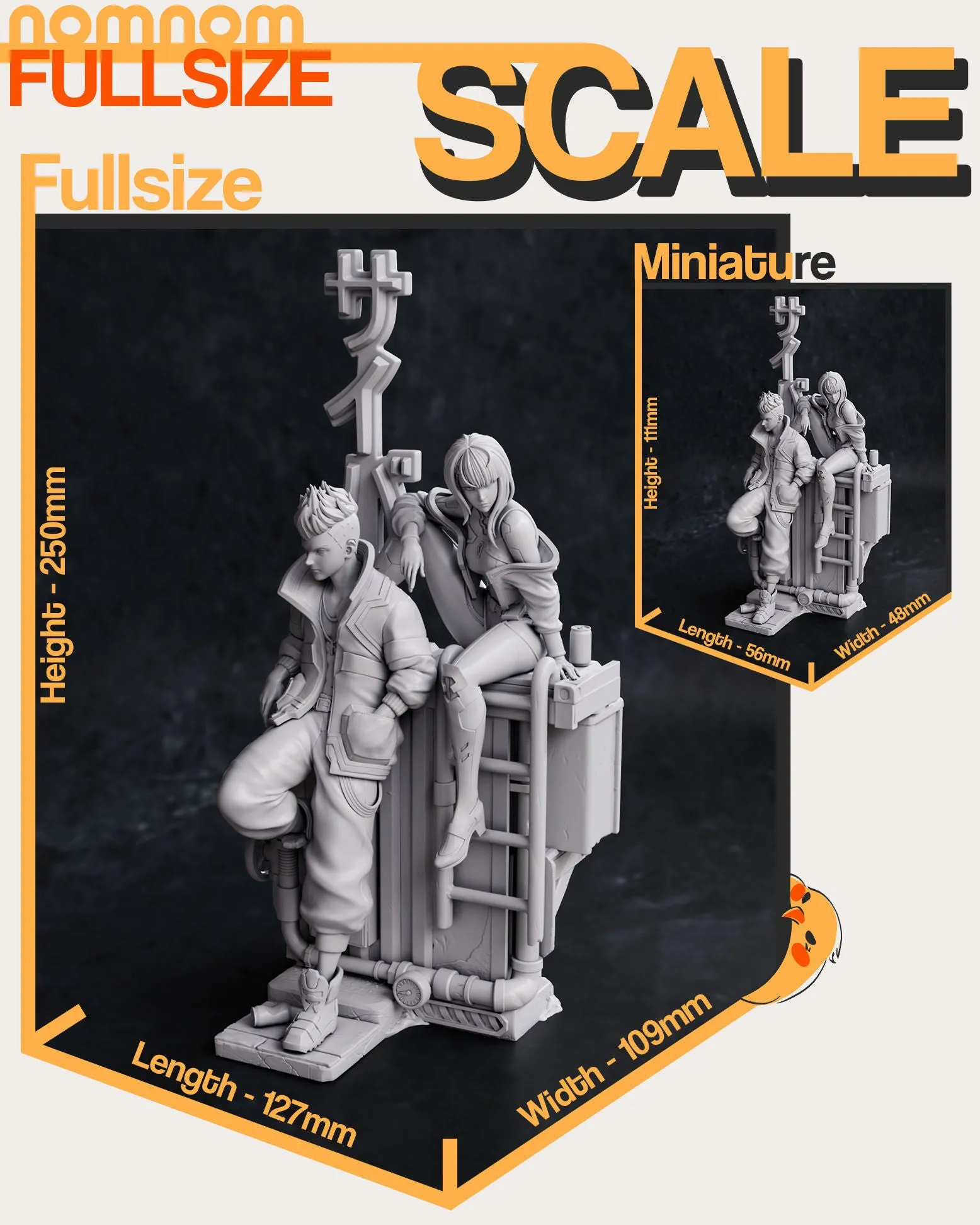 Figurine à peindre - Lucy & David - Cyberpunk