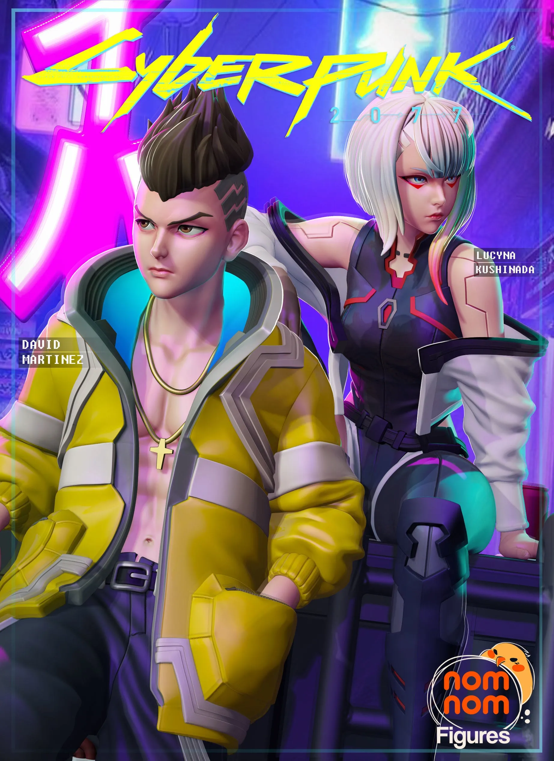 Figurine à peindre - Lucy & David - Cyberpunk