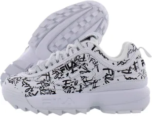 Fila Disruptor Ii Graffiti Womens Shoes Size 10, Color: White/Black