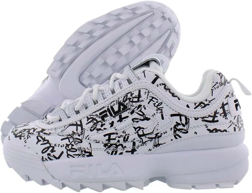 Fila Disruptor Ii Graffiti Womens Shoes Size 8.5, Color: White/Black