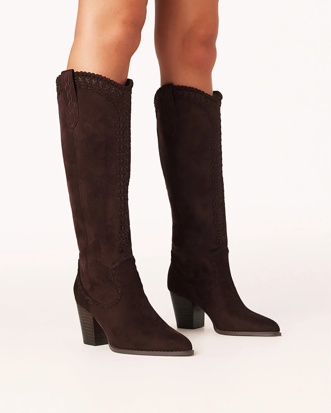 FINLEY - CHOCOLATE SUEDE Comfort Lining Windy Weather Stretchable