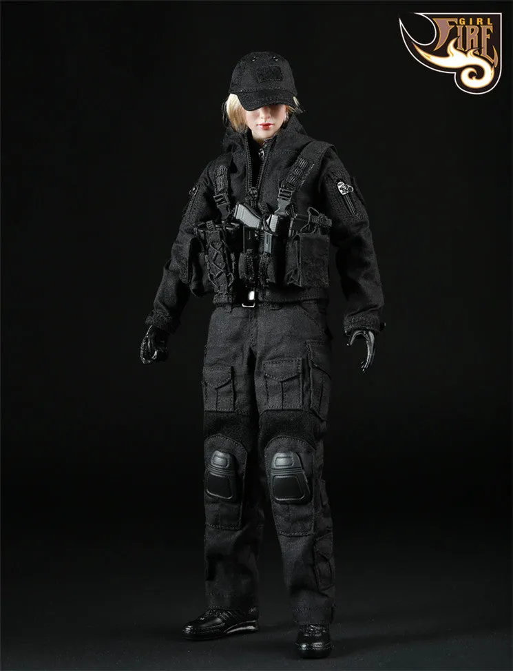 Fire Girl Toys 1/6 female soldiers FG001 night female gunmen suit spot Action Figures
