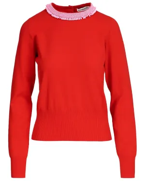 Firemen Red Jewel Embellished City Sweater