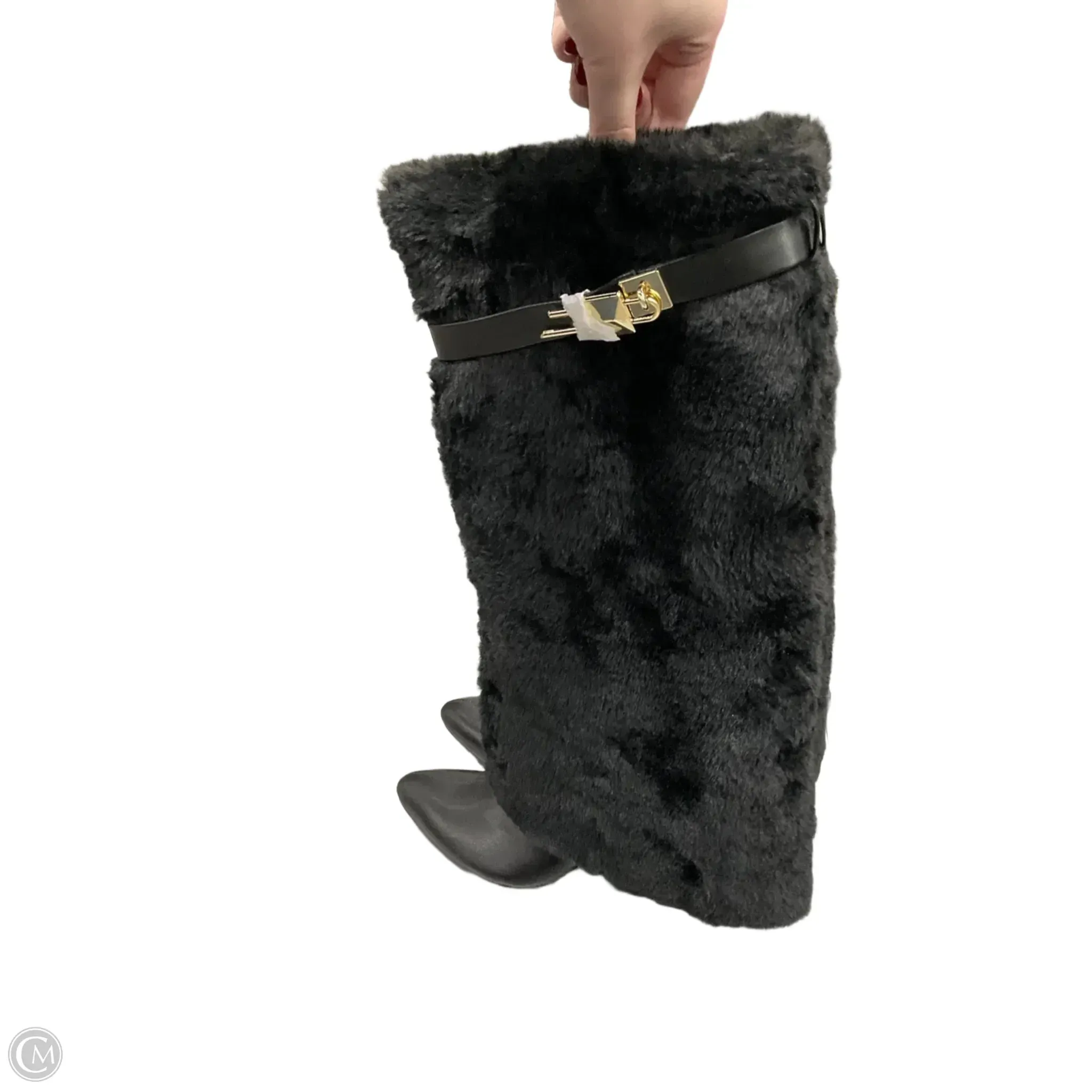 Resistant to wear Boots Knee Heels By Liliana In Black, Size: 9