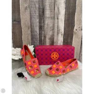 Night Glow Sandals Designer By Tory Burch In Orange & Pink, Size: 7