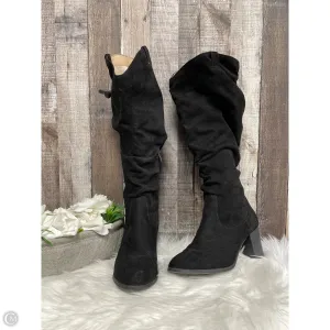 Boots Knee Heels By Cmf In Black, Size: 9 Thermoregulating Insole Insulated Interior