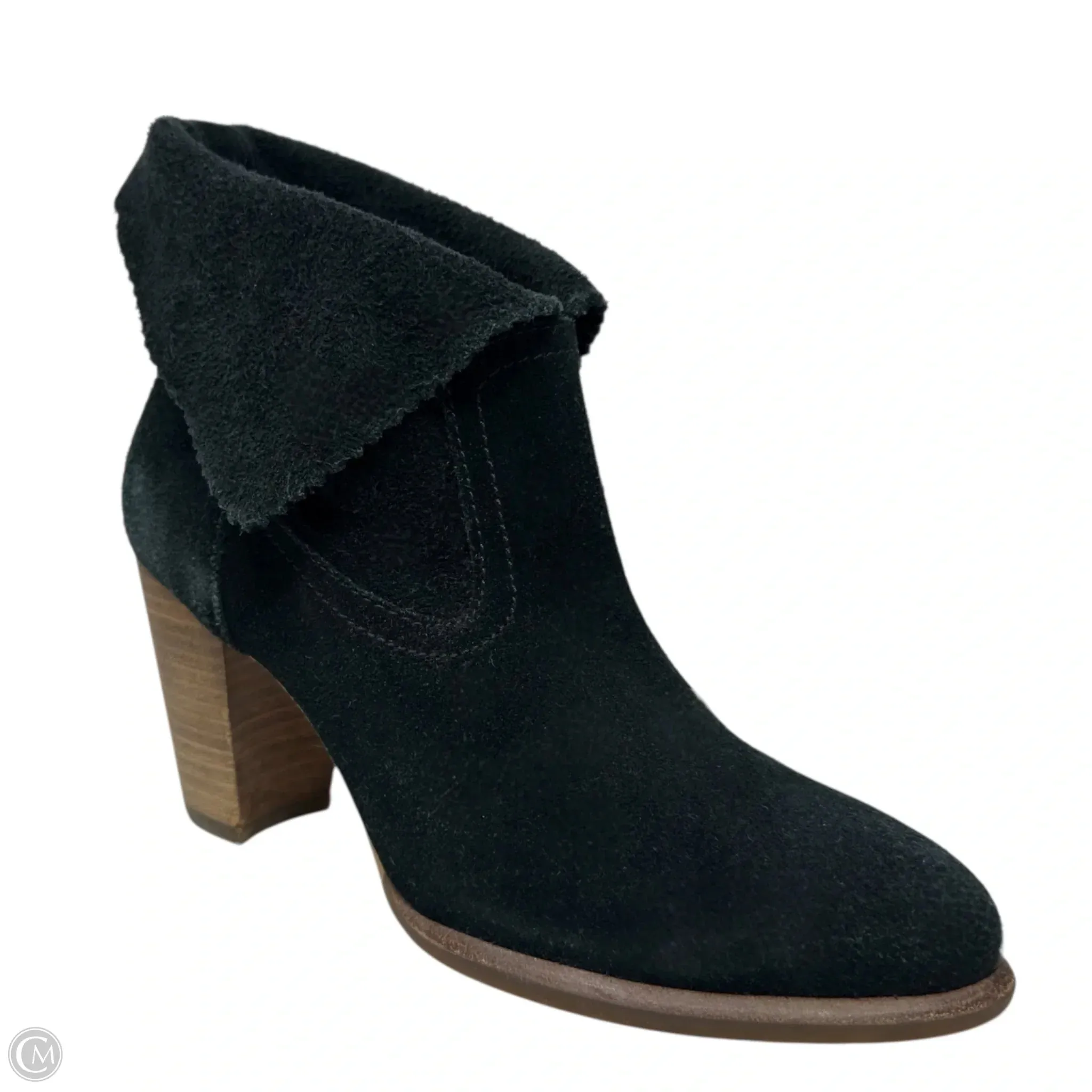 Slim Line Thames High Heel Cuffable Ankle Boots In Black Suede Designer By Ugg In Black, Size: 6