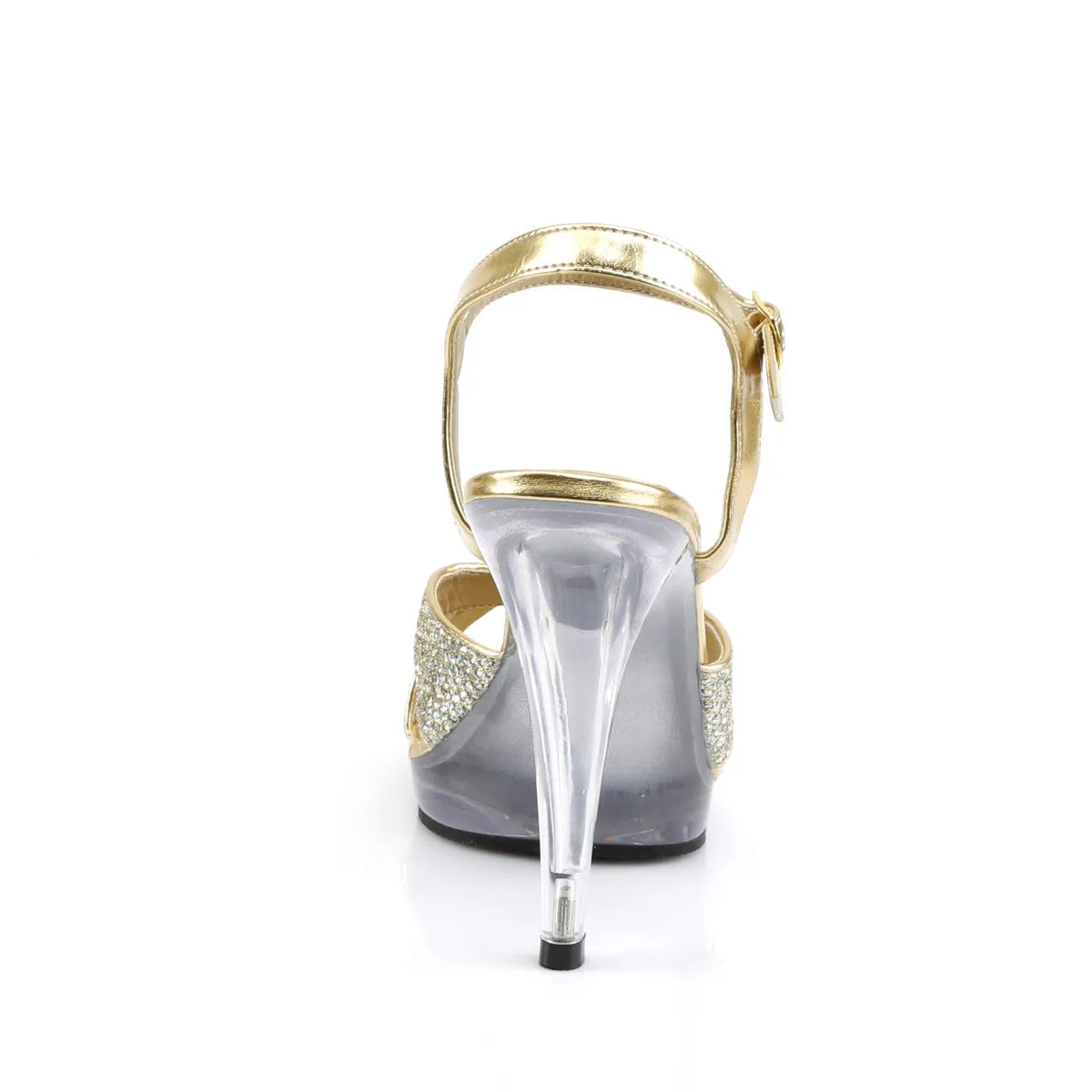 FLAIR-419(G) Fabulicious 4 1/2" Flair Gold Glitter Sexy Shoes (High Heels)