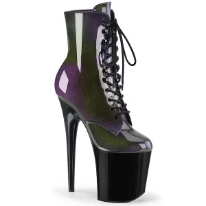 FLAMINGO-1020SHG Pleaser Purple-Olive/Black Sexy Platform Shoes (Pole Dancing Heels)