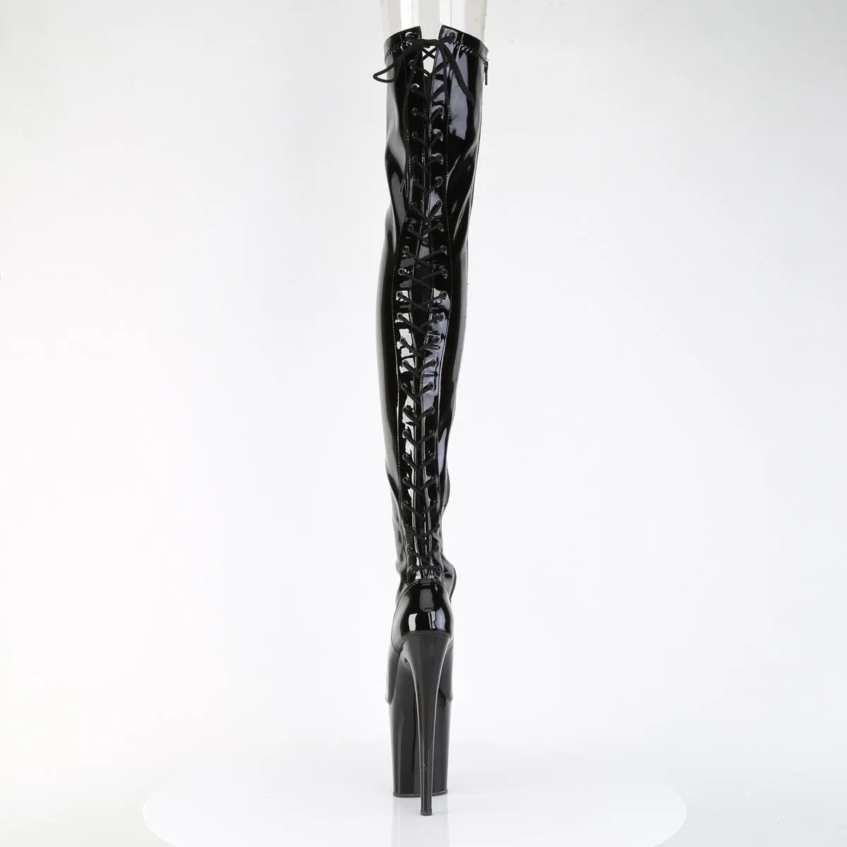 FLAMINGO-3850 Pleaser Black Patent Sexy Platform Shoes (Pole Dancing Heels)