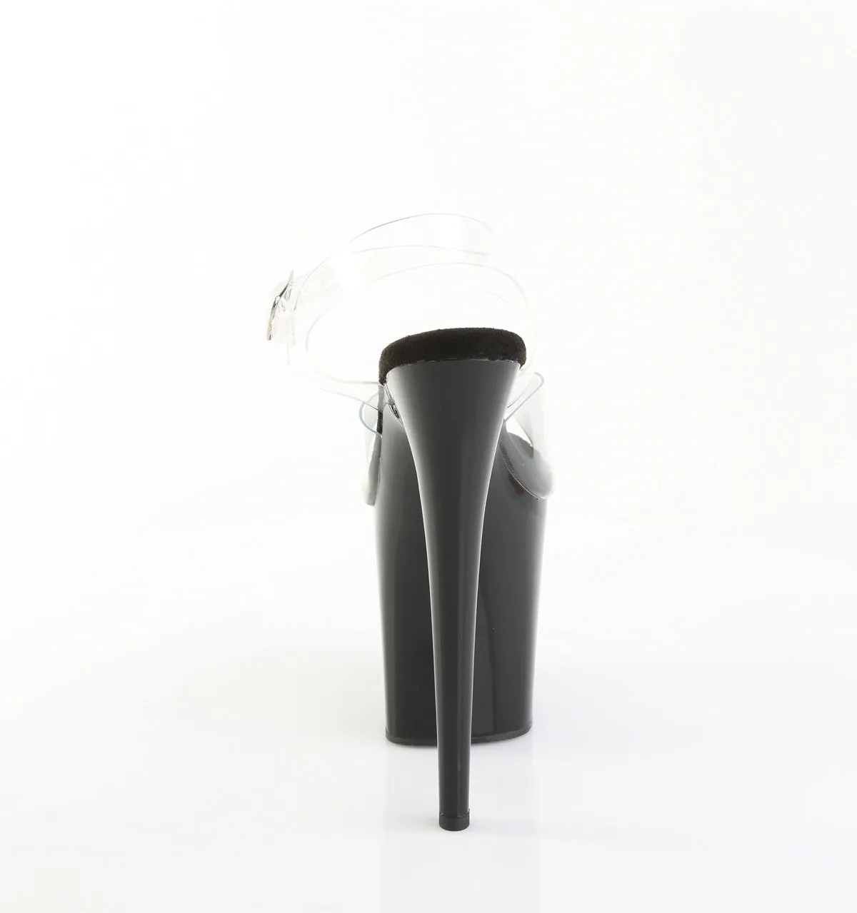 FLAMINGO-808PREM Pleaser Clear/Black Sexy Platform Shoes (Pole Dancing Heels)