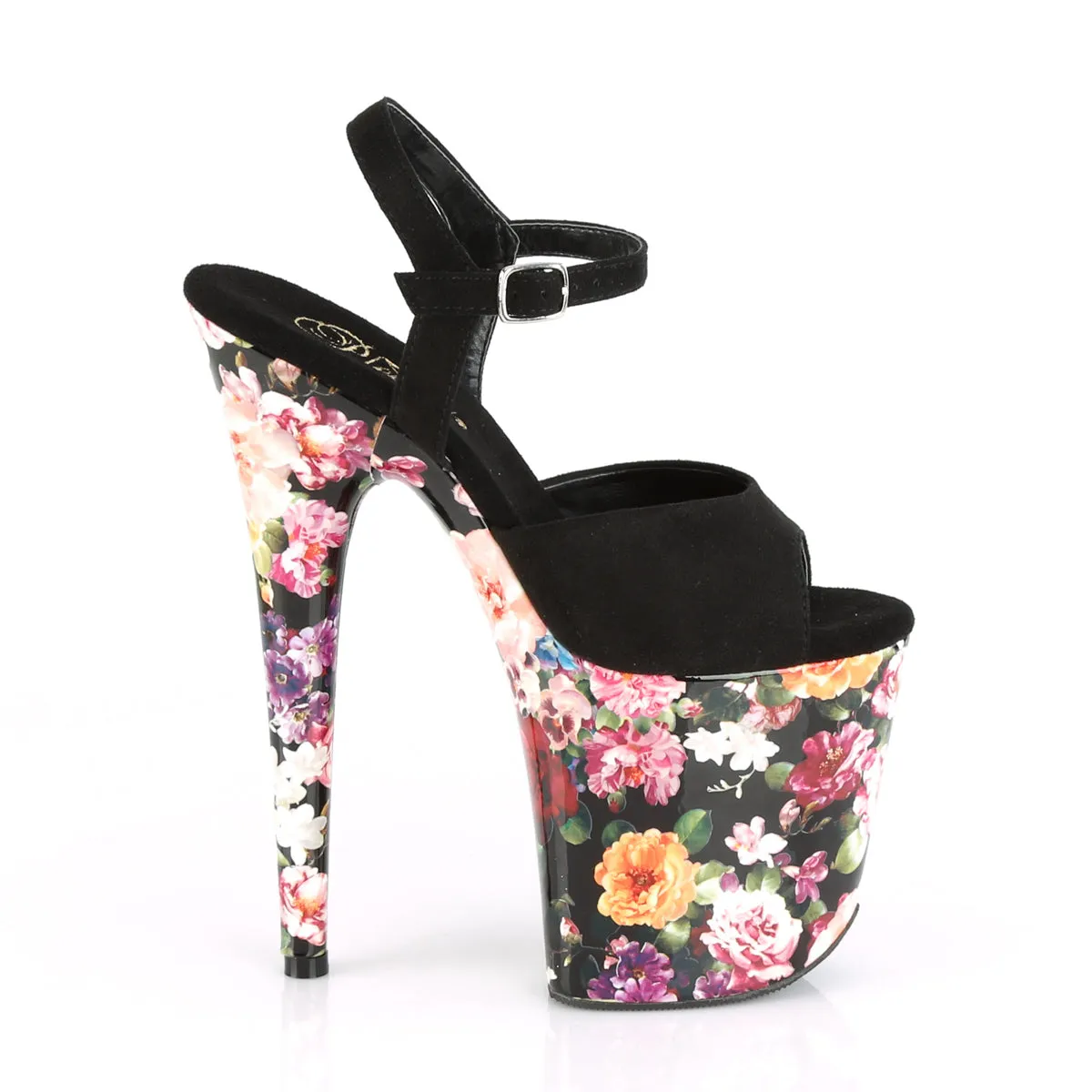 FLAMINGO-809WR Pleaser Black Faux Suede Sexy Platform Shoes (Pole Dancing Heels)