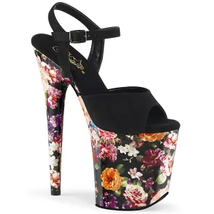 FLAMINGO-809WR Pleaser Black Faux Suede Sexy Platform Shoes (Pole Dancing Heels)