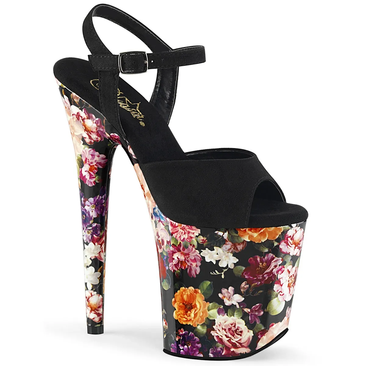 FLAMINGO-809WR Pleaser Black Faux Suede Sexy Platform Shoes (Pole Dancing Heels)