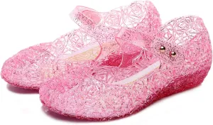 Flats Mary Jane Dance Party Cosplay Shoes, Snow Queen Princess Sandals for Little GirlsToddler, Birthday, Christmas