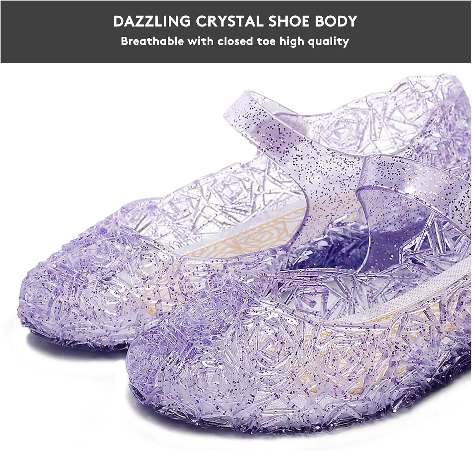 Flats Mary Jane Dance Party Cosplay Shoes, Snow Queen Princess Sandals for Little GirlsToddler, Birthday, Christmas