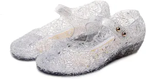 Flats Mary Jane Dance Party Cosplay Shoes, Snow Queen Princess Sandals for Little GirlsToddler, Birthday, Christmas