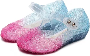 Flats Mary Jane Dance Party Cosplay Shoes, Snow Queen Princess Sandals for Little GirlsToddler, Birthday, Christmas