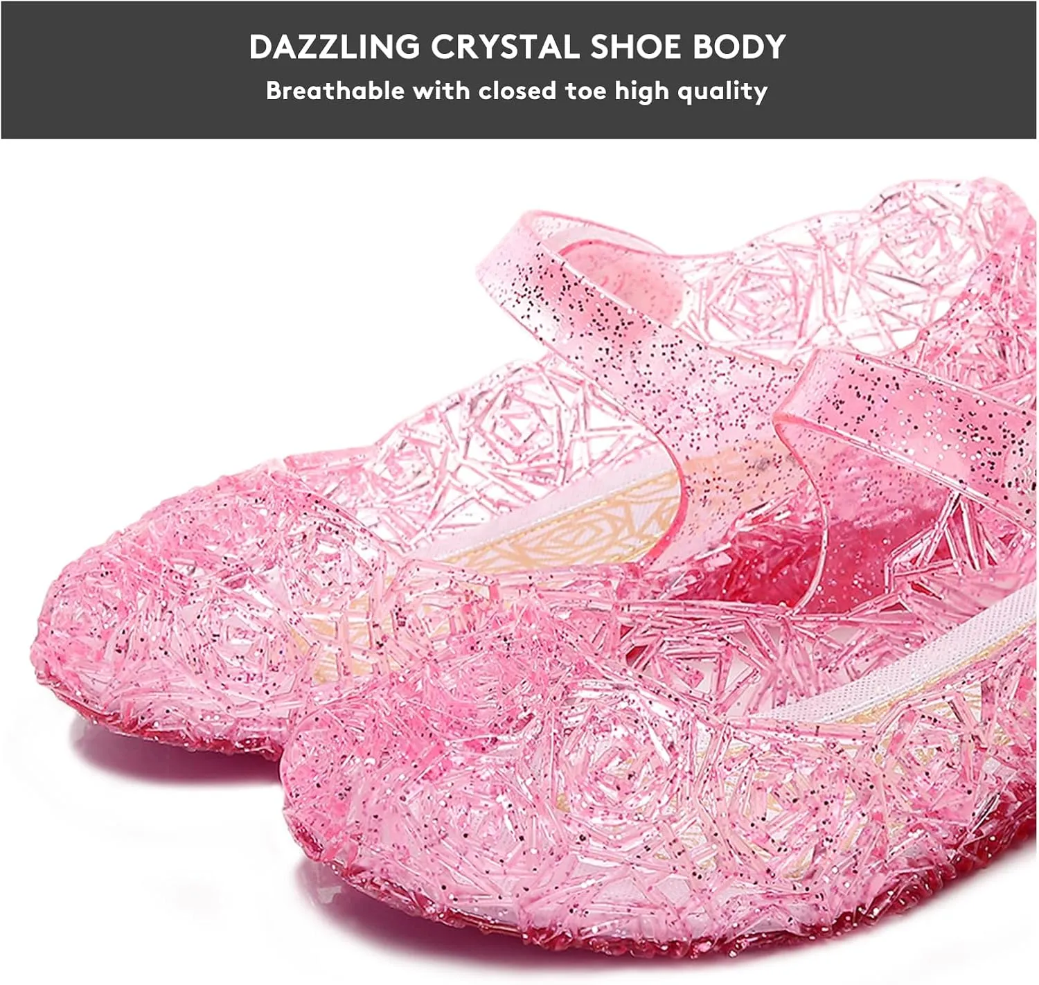 Flats Mary Jane Dance Party Cosplay Shoes, Snow Queen Princess Sandals for Little GirlsToddler, Birthday, Christmas