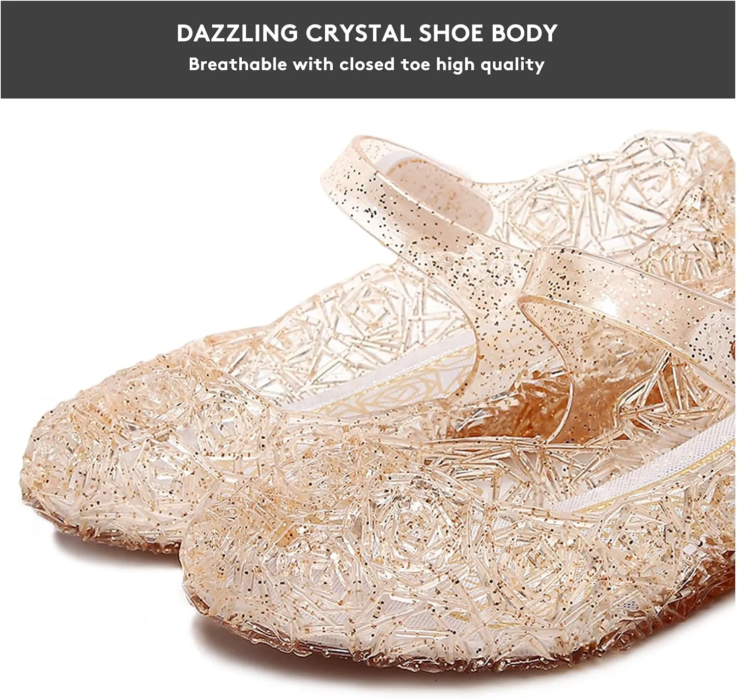 Flats Mary Jane Dance Party Cosplay Shoes, Snow Queen Princess Sandals for Little GirlsToddler, Birthday, Christmas