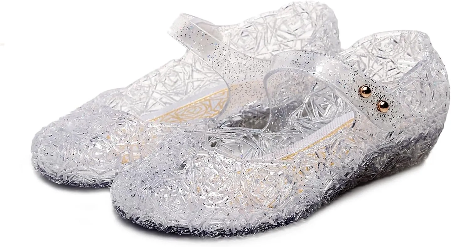Flats Mary Jane Dance Party Cosplay Shoes, Snow Queen Princess Sandals for Little GirlsToddler, Birthday, Christmas