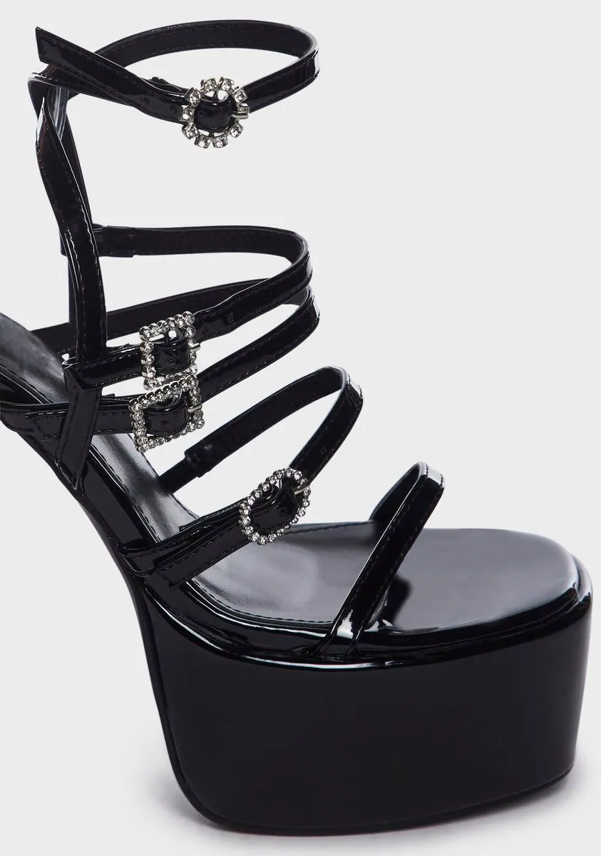 Flawless Platform Sandals - Black
