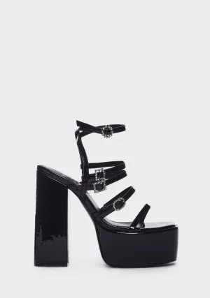 Flawless Platform Sandals - Black