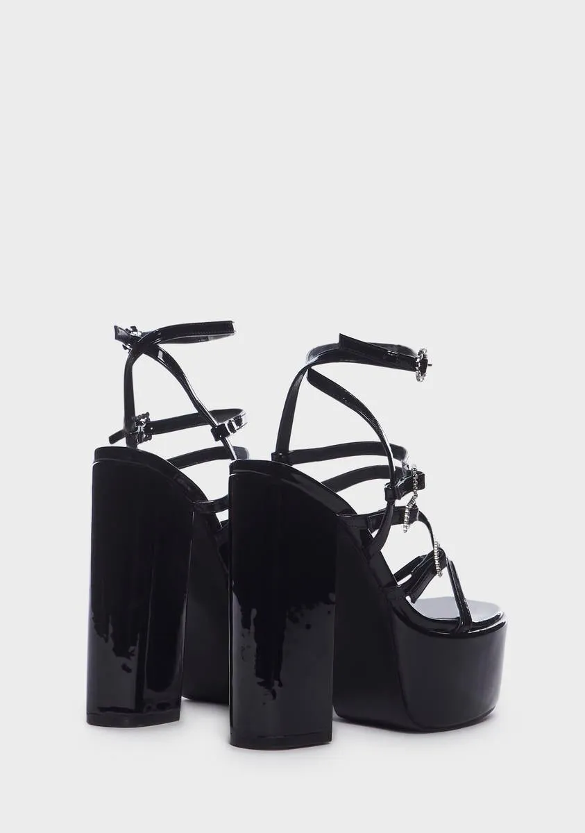 Flawless Platform Sandals - Black