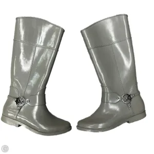 Anatomical Toe Shape Boots Designer By Michael Kors In Grey & Silver, Size: 9
