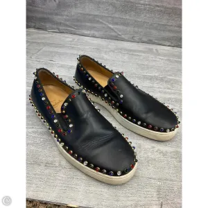 Smooth zipper closure Shoes Luxury Designer By Christian Louboutin In Black, Size: 8.5