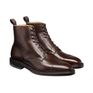 High Traction Weather Resistant User Fashion Focused Argyll Dark Brown Wax Calf