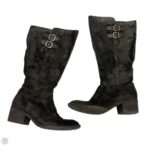 Boots Knee Heels By Born In Black, Size: 8.5 Rapid Lacing System Soft Interior