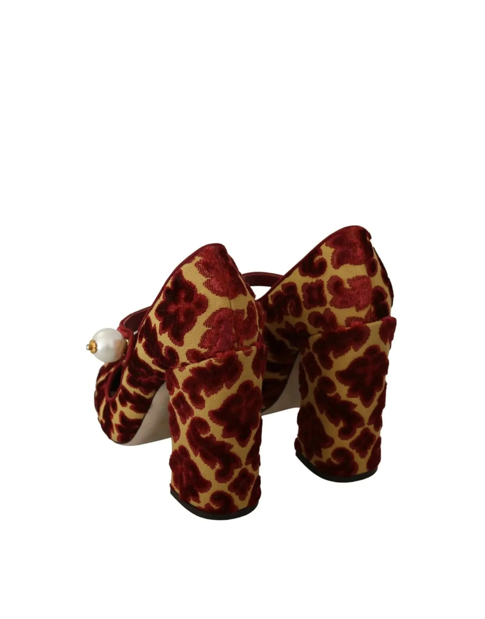 Floral Brocade Mary Janes Sandals