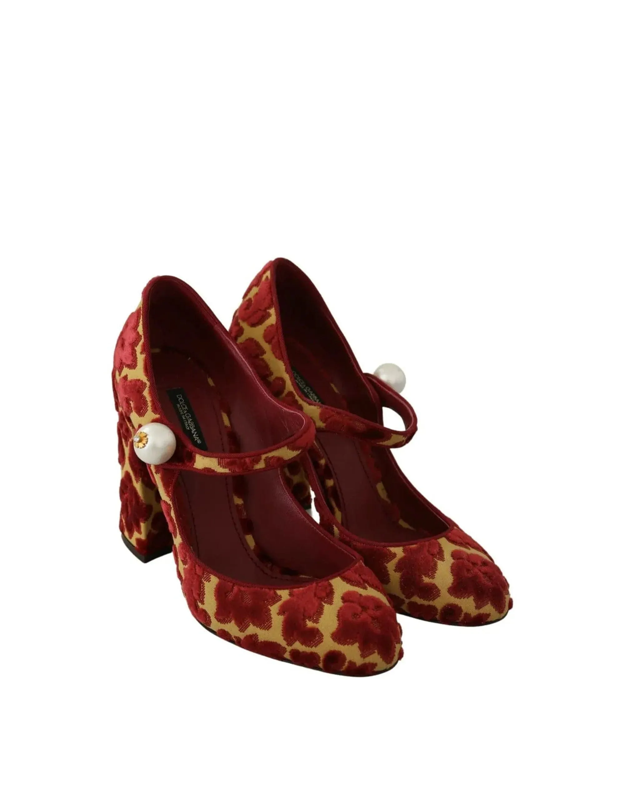Floral Brocade Mary Janes Sandals