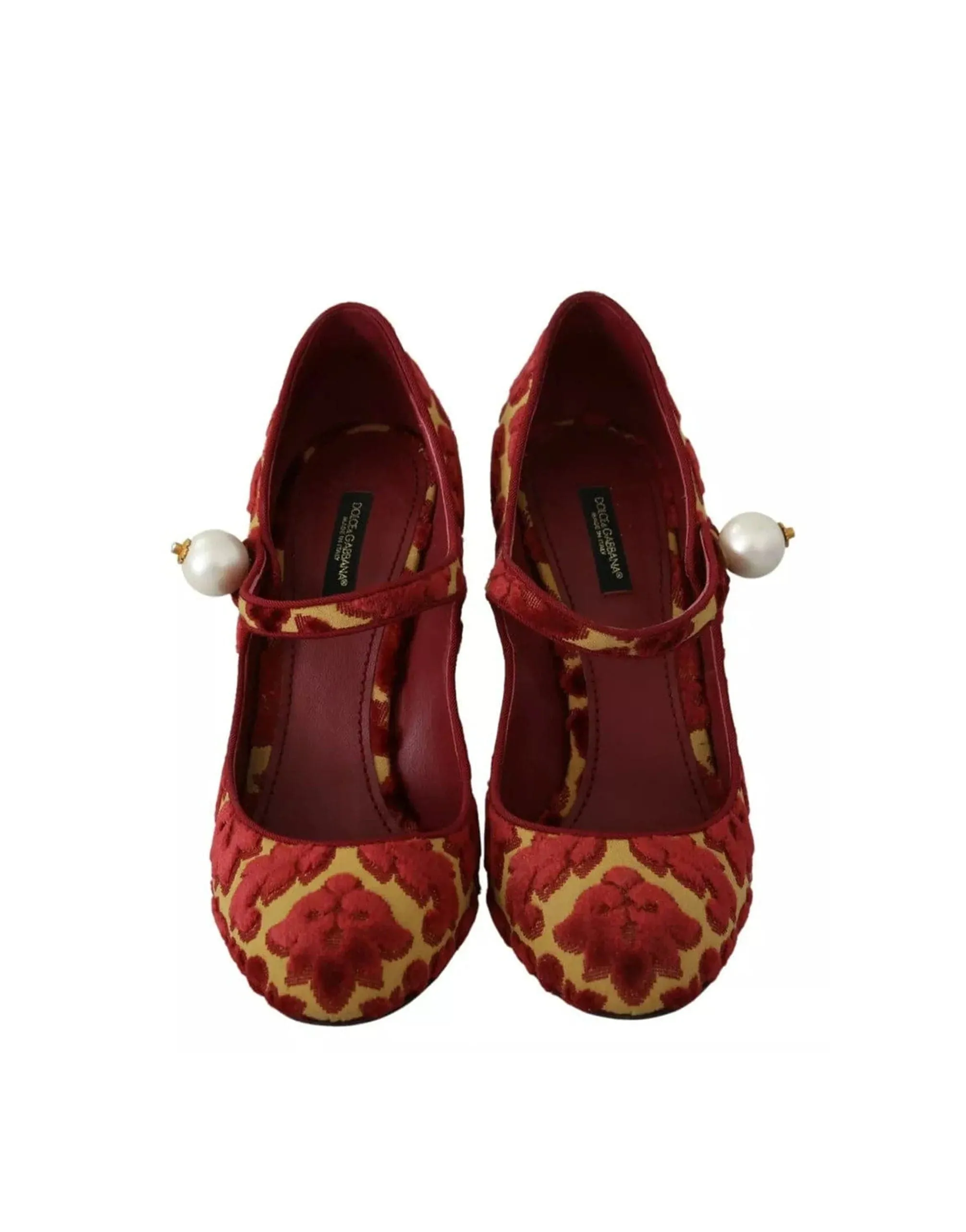 Floral Brocade Mary Janes Sandals