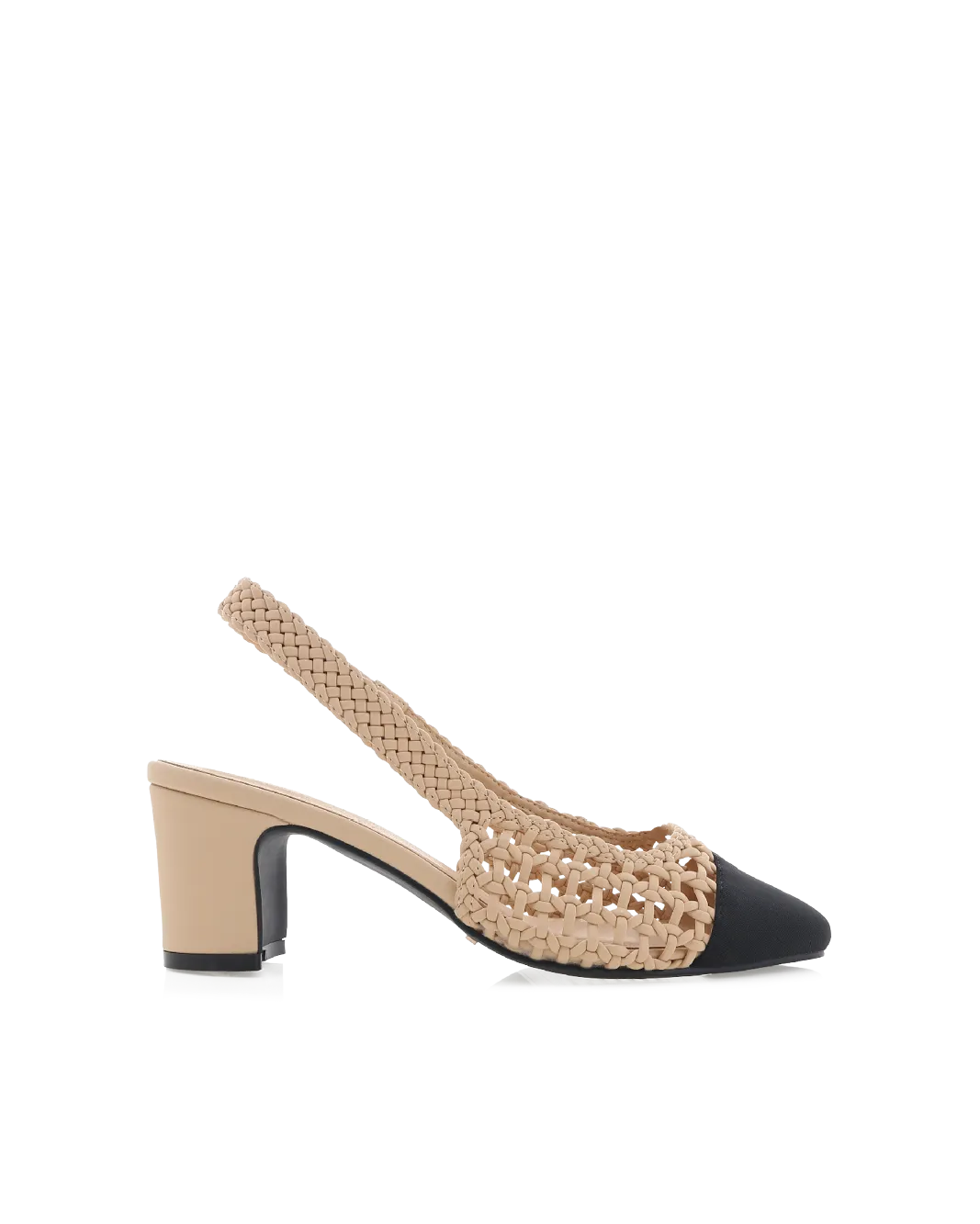Glam Spark Glam Heels FLORIS - NOUGAT-BLACK GROSGRAIN