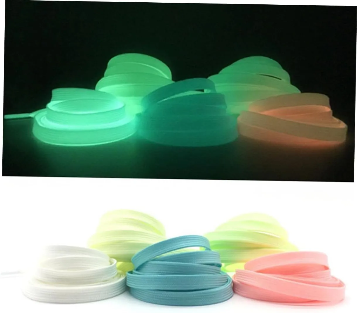 Fluorescent Shoe Laces Reflective Laces Elastic Shoe Laces for Elastic Laces for Sneakers Shoes Laces