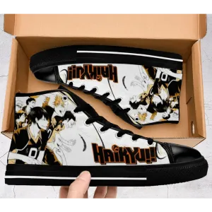 Fly High Haikyuu Hinata Voly Anime Shoes High Top Sneakers for Kids and Adults