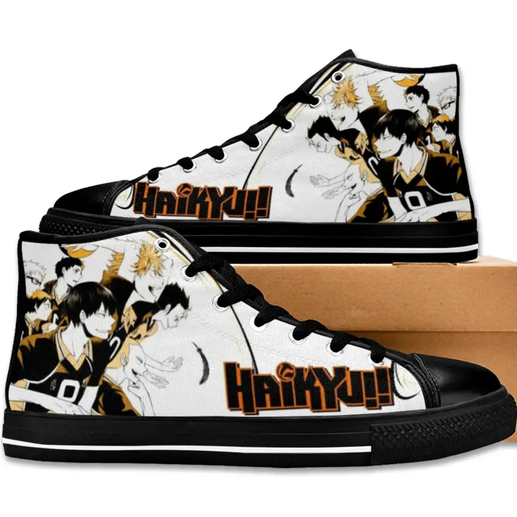 Fly High Haikyuu Hinata Voly Anime Shoes High Top Sneakers for Kids and Adults