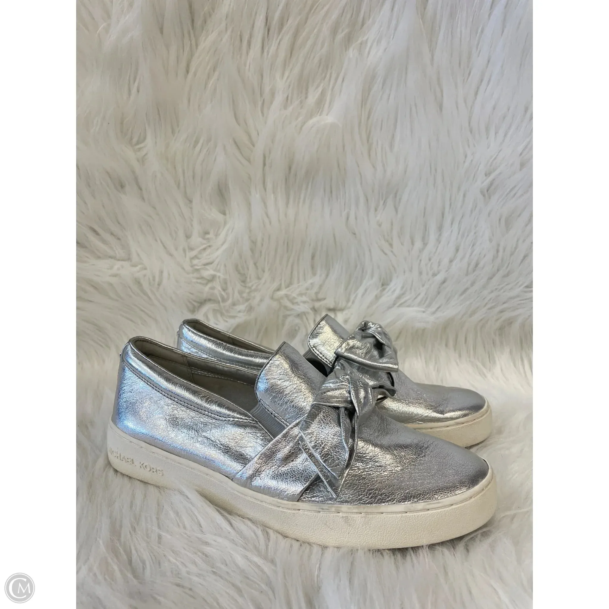 New York Shoes Designer By Michael Kors In Silver, Size: 7.5