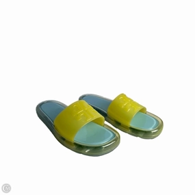 Earth Base Microfiber Lining Sandals Designer By Tory Burch In Yellow, Size: 11