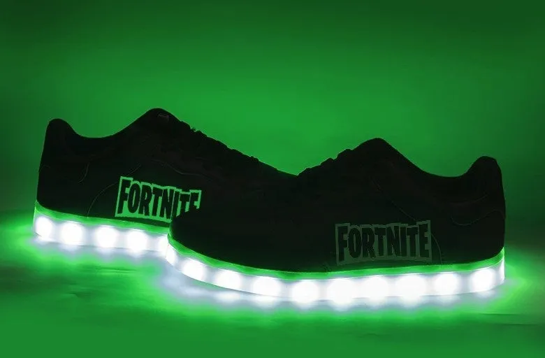Fortnite Light Up Shoes Low Top Sneakers Light Up Shoes Flashing LED Luminous Shoes Fortnite Gits